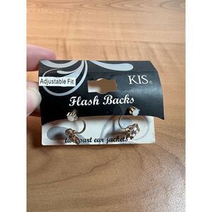 KIS Flash Backs Two Part Ear Jacket Earrings